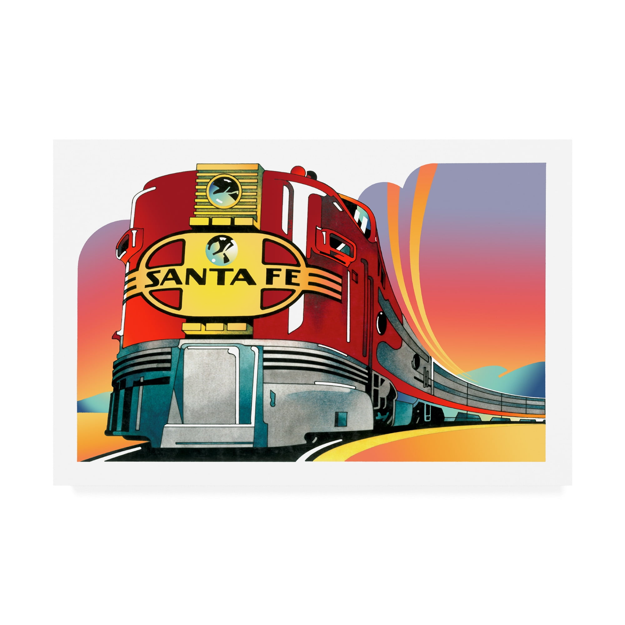 Trademark Fine Art 'Santa Fe Train' Canvas Art by David Chestnutt