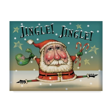 Trademark Fine Art 'Santa On The Run' Canvas Art by Margaret Wilson