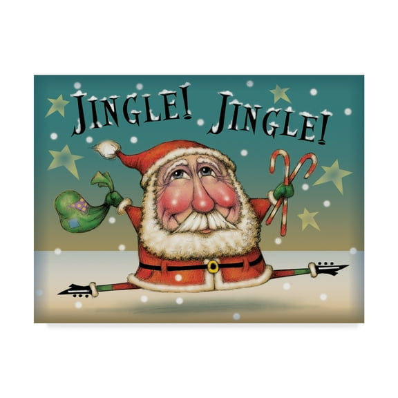 Trademark Fine Art 'Santa On The Run' Canvas Art by Margaret Wilson