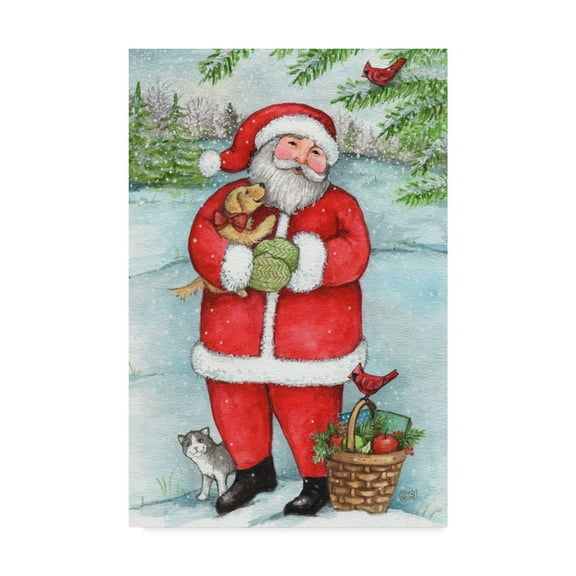 Trademark Fine Art 'Santa With Friends' Canvas Art by Melinda Hipsher