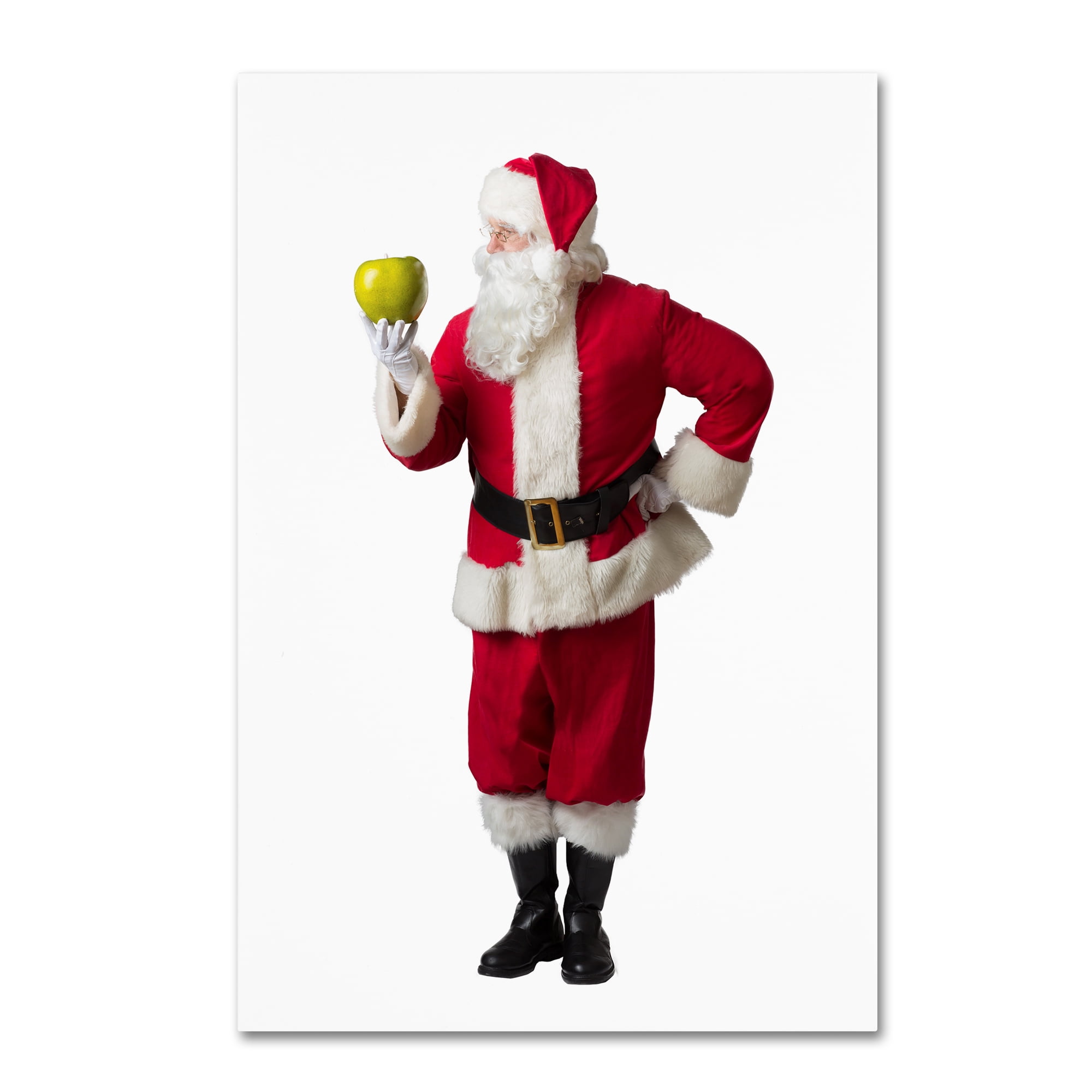Trademark Fine Art 'Santa-apple--12106' Canvas Art by Ed Wheeler