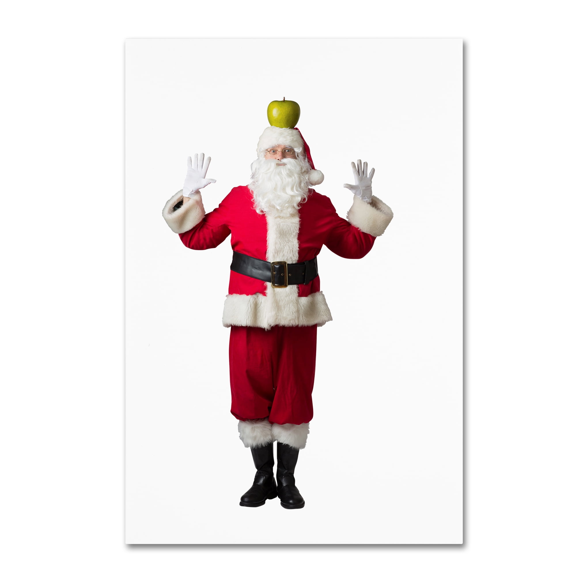 Trademark Fine Art 'Santa-apple2-12106' Canvas Art by Ed Wheeler