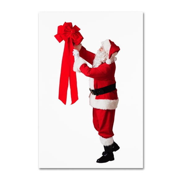 Trademark Fine Art 'Santa-bow-11096' Canvas Art by Ed Wheeler