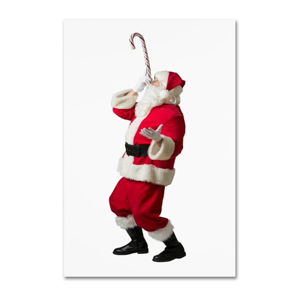 Trademark Fine Art 'Santa-candy cane-12106' Canvas Art by Ed Wheeler