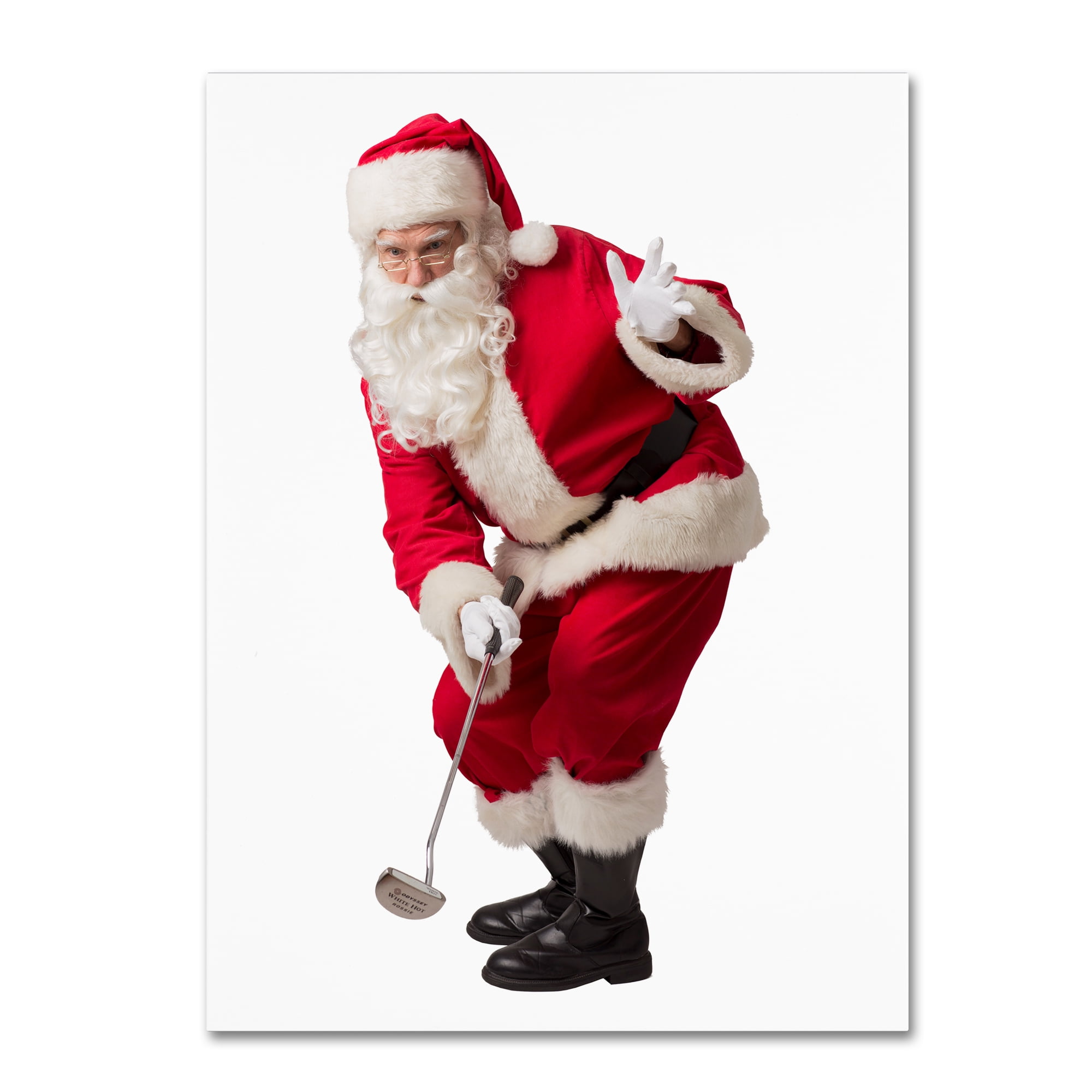 Trademark Fine Art 'Santa-golf-15035' Canvas Art by Ed Wheeler