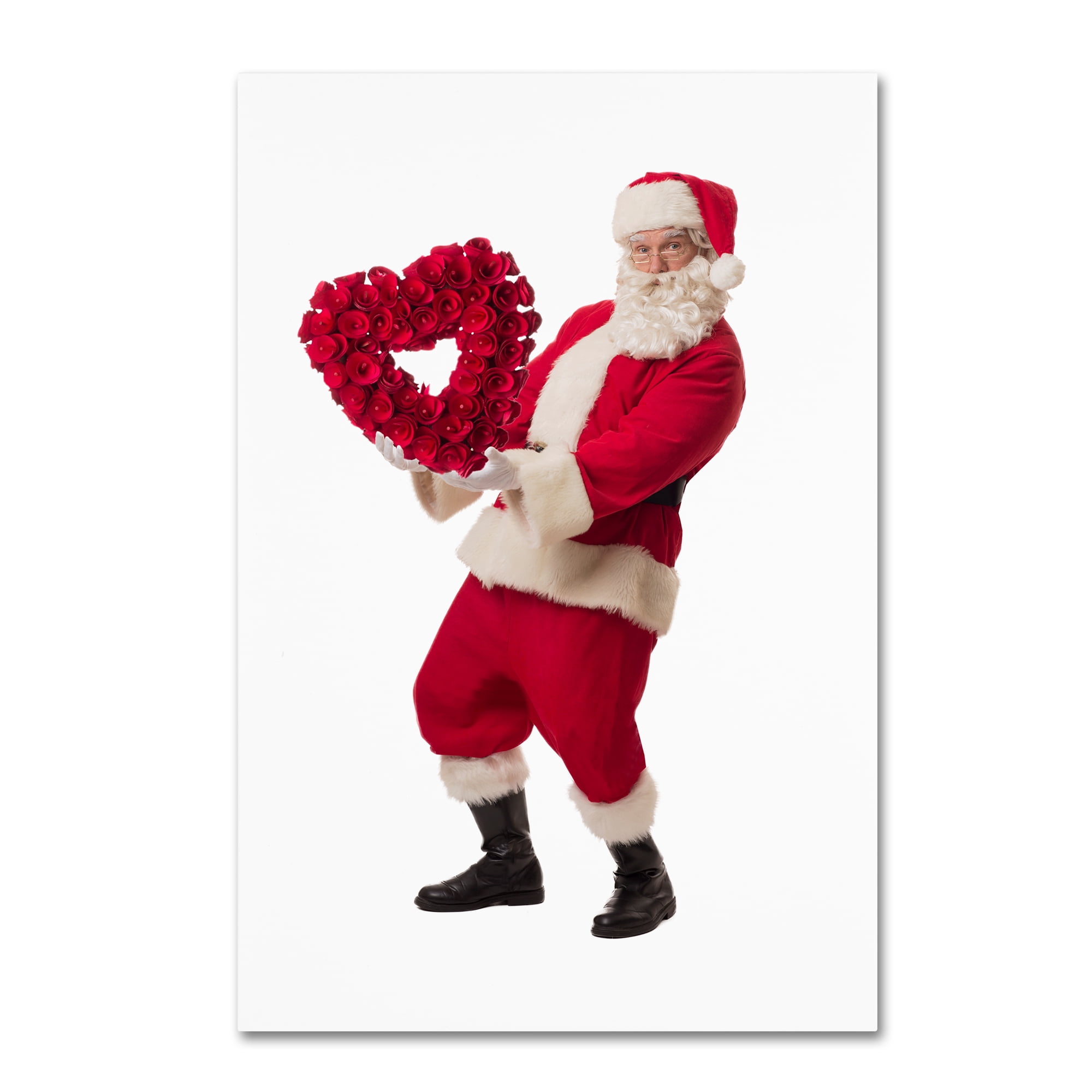 Trademark Fine Art 'Santa-heart-14013' Canvas Art by Ed Wheeler