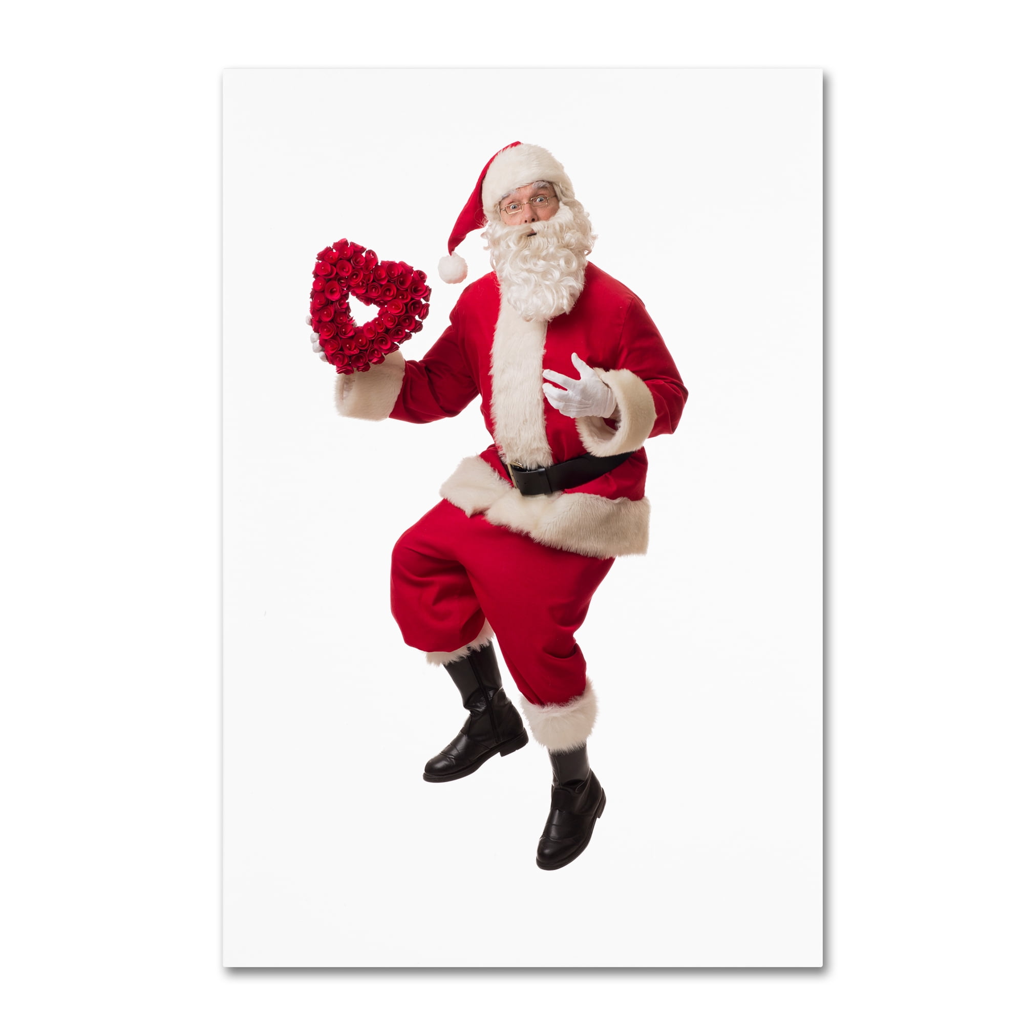 Trademark Fine Art 'Santa-heart4-14013' Canvas Art by Ed Wheeler
