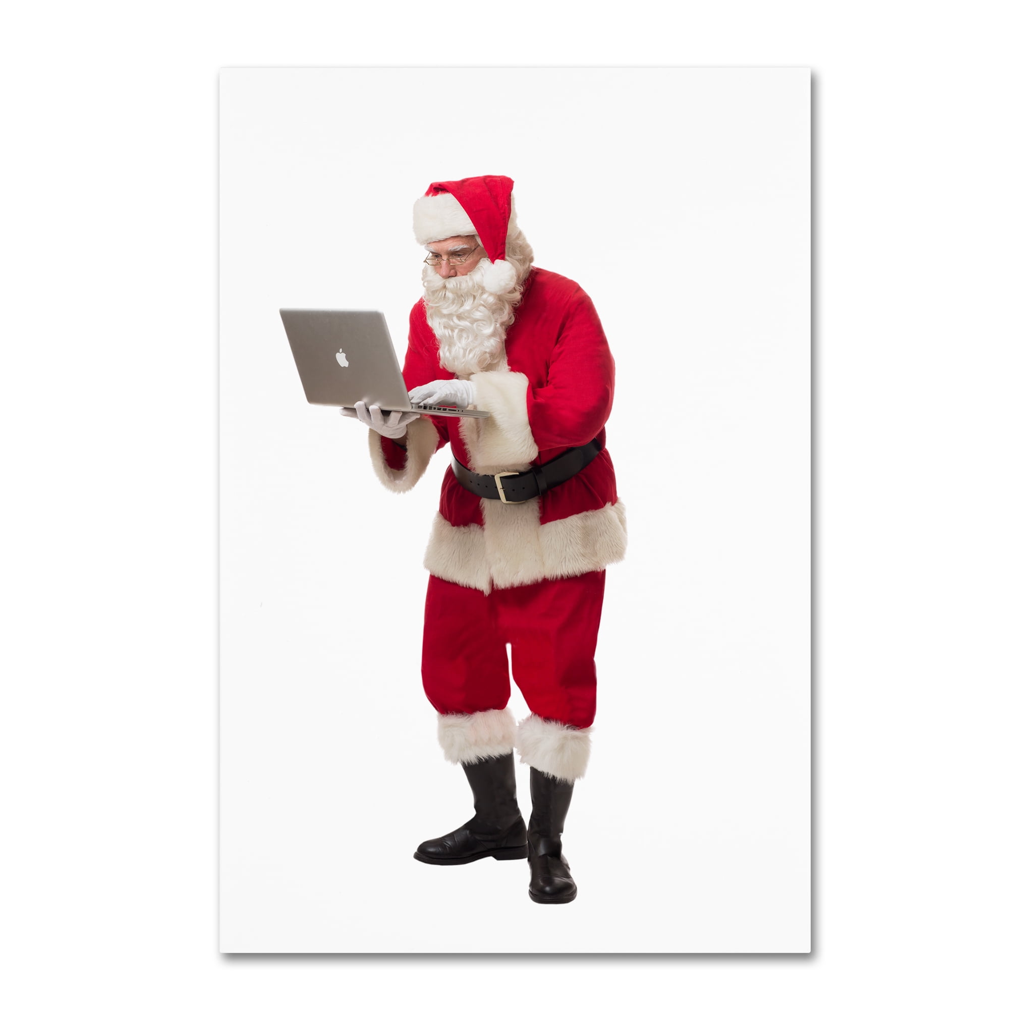 Trademark Fine Art 'Santa-laptop-14013' Canvas Art by Ed Wheeler