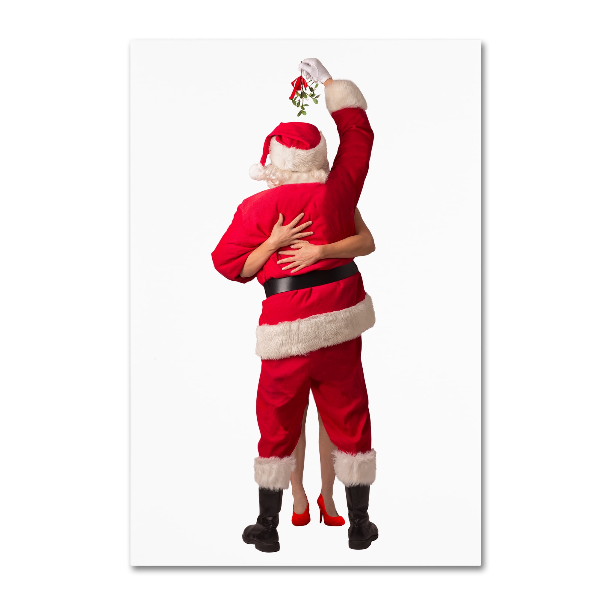 Trademark Fine Art 'Santa-mistletoe-15035' Canvas Art by Ed Wheeler