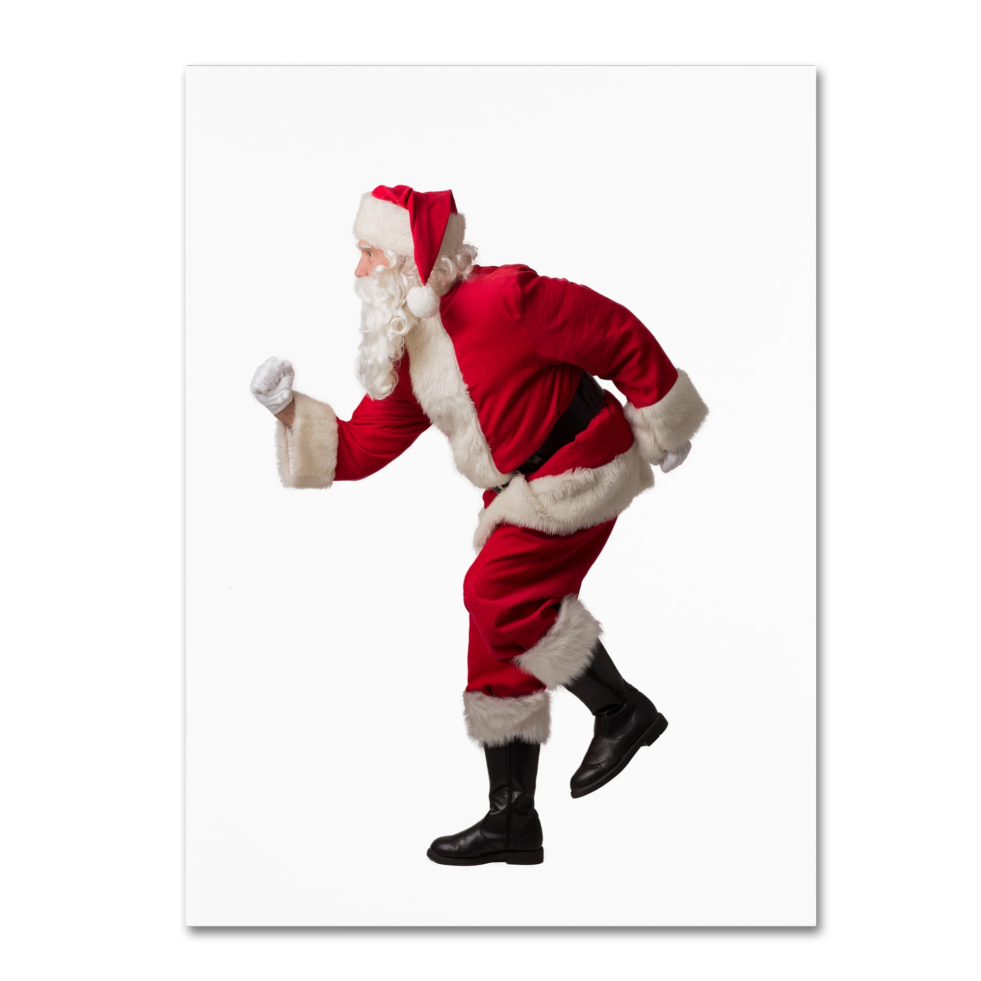 Trademark Fine Art 'Santa-running-15035' Canvas Art by Ed Wheeler