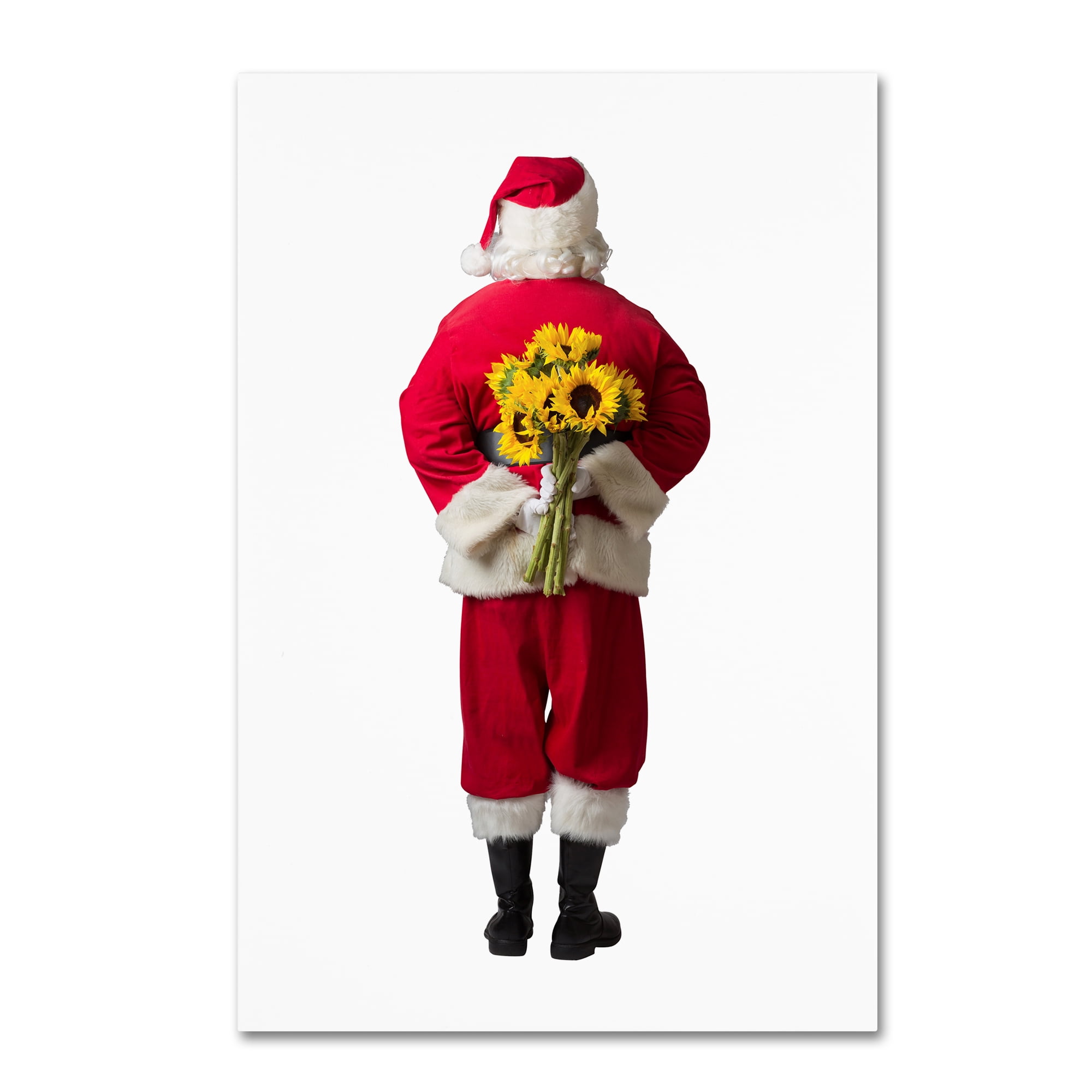 Trademark Fine Art 'Santa-sunflowers2-12106' Canvas Art by Ed Wheeler