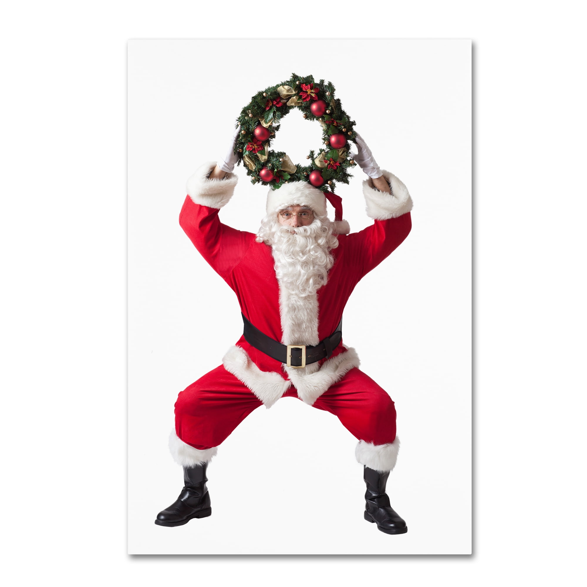 Trademark Fine Art 'Santa-wreath-11096' Canvas Art by Ed Wheeler