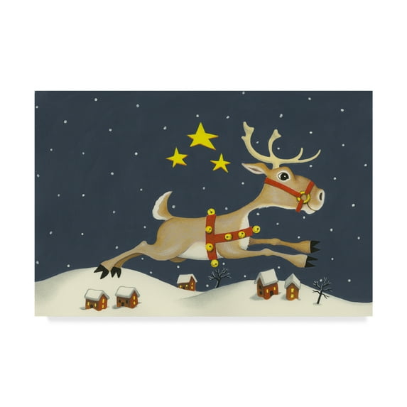 Trademark Fine Art 'Santas Reindeer' Canvas Art by Margaret Wilson