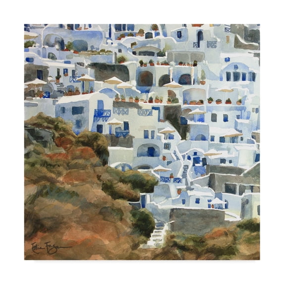 Trademark Fine Art 'Santorini Hillside II' Canvas Art by Edie Fagan