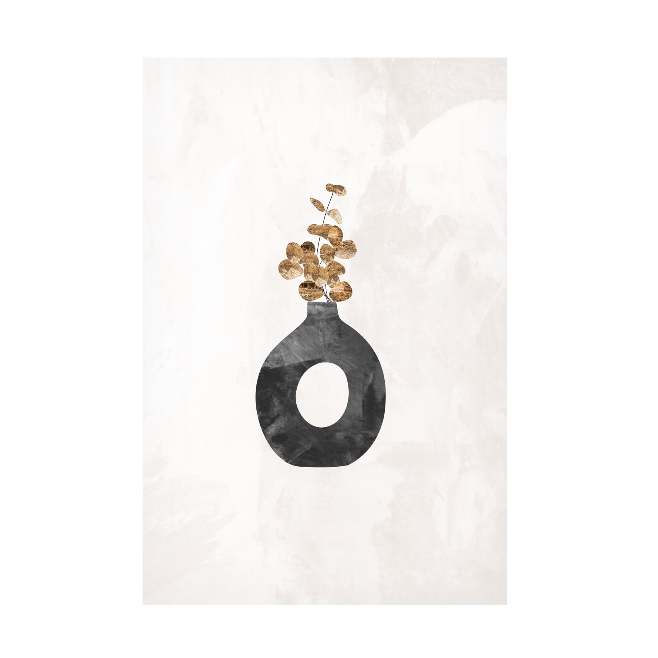 Trademark Fine Art Sarah Manovski  Black and gold house plant 3 Canvas Wall Art