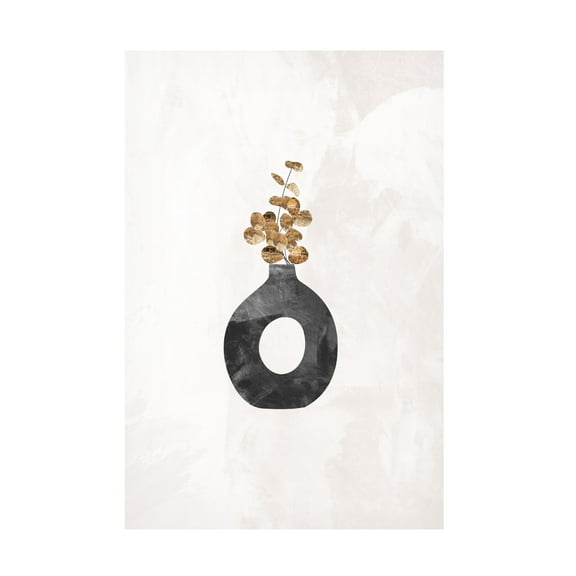 Trademark Fine Art Sarah Manovski  Black and gold house plant 3 Canvas Wall Art