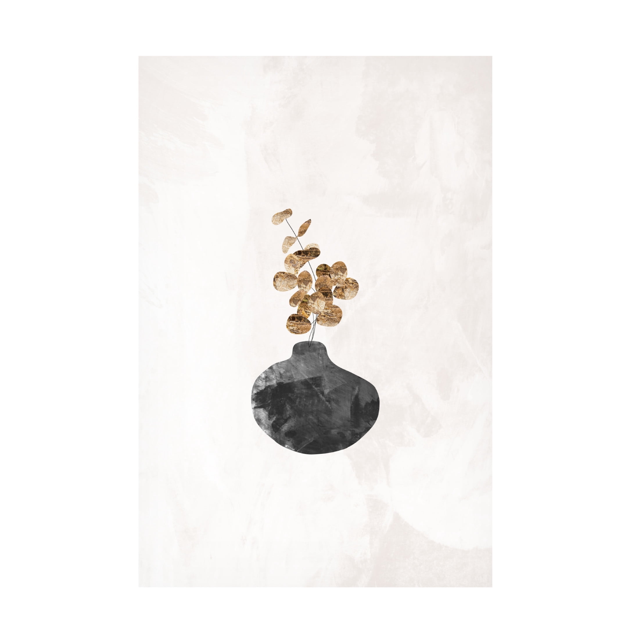 Trademark Fine Art Sarah Manovski Black and gold house plant 4 Canvas Wall Art