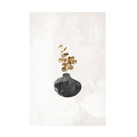Trademark Fine Art Sarah Manovski Black and gold house plant 4 Canvas Wall Art