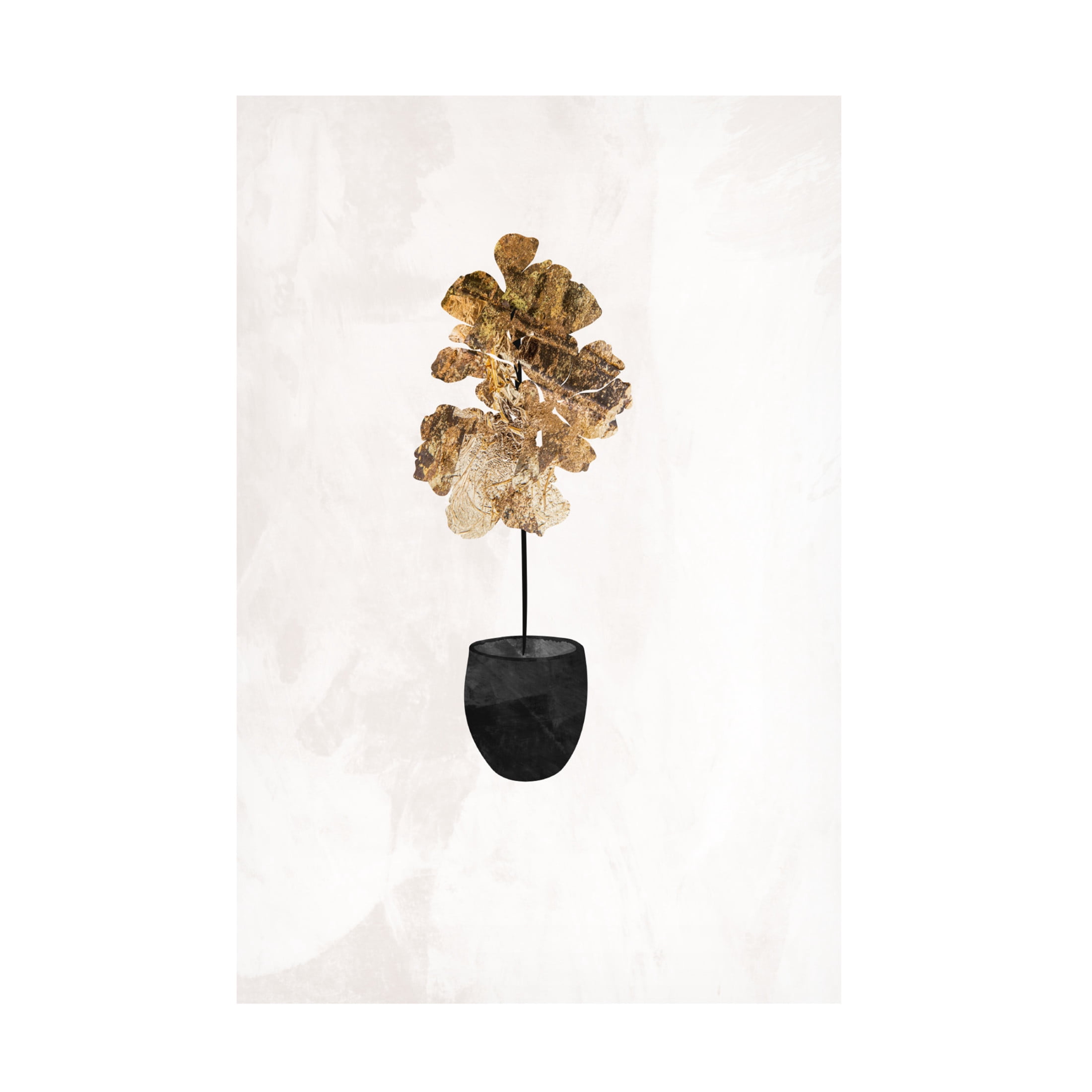 Trademark Fine Art Sarah Manovski  Black and gold house plant 6 Canvas Wall Art