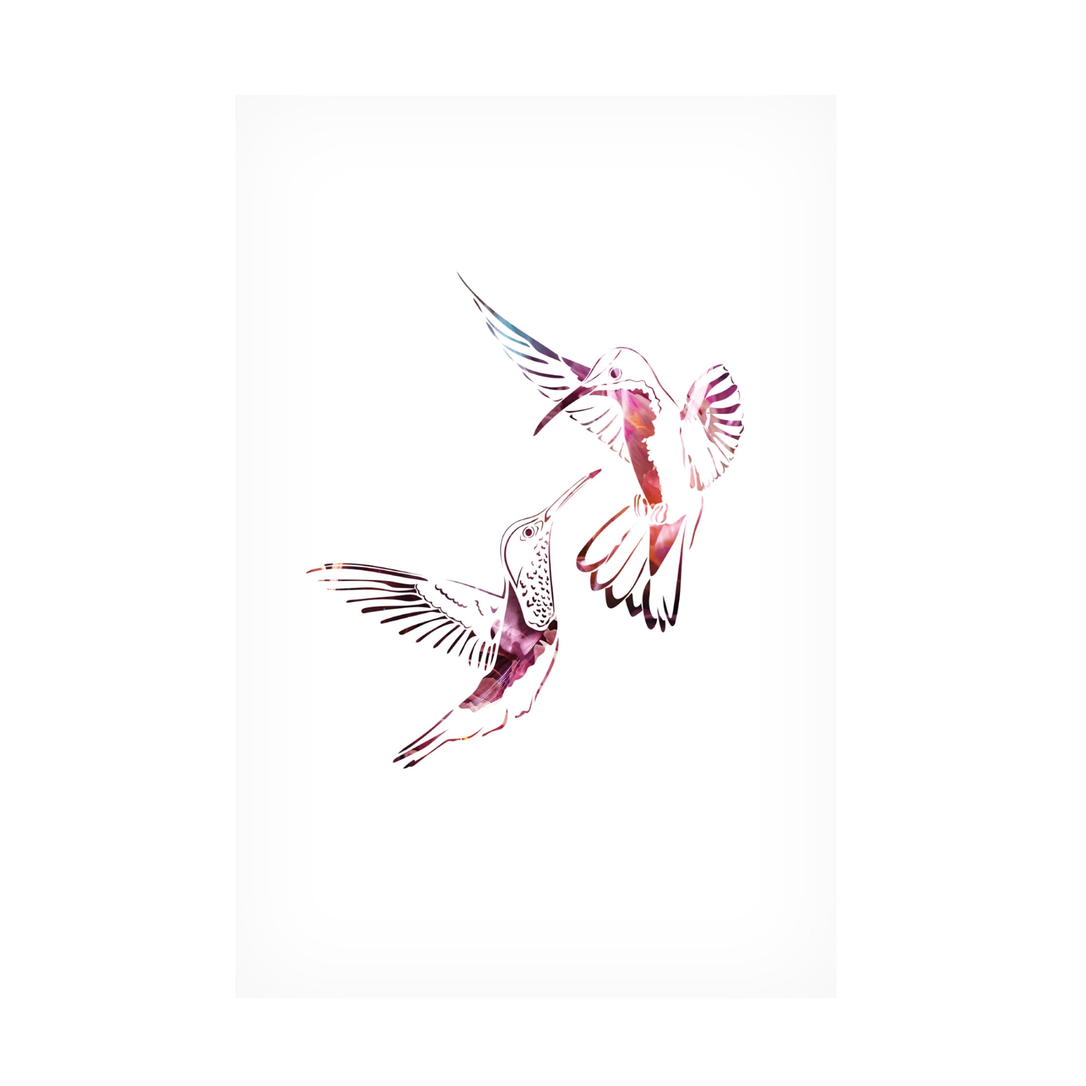 Trademark Fine Art Sarah Manovski  Colourful Hummingbirds Canvas Wall Art