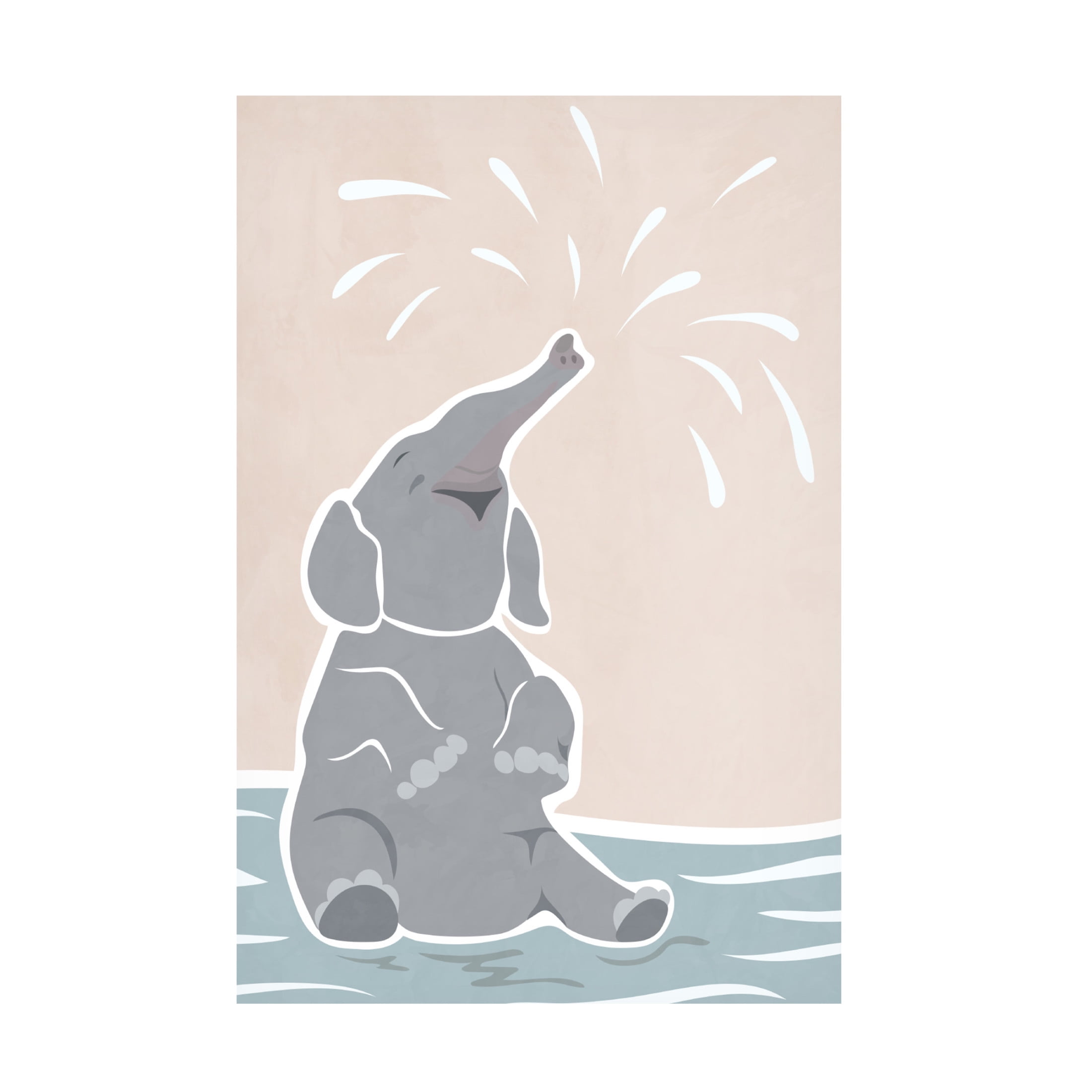 Trademark Fine Art Sarah Manovski  Cute scandi elephant children's art Canvas Wall Art