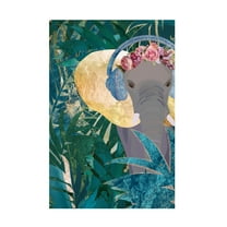 Trademark Fine Art Sarah Manovski Elephant listening to music Canvas Wall Art