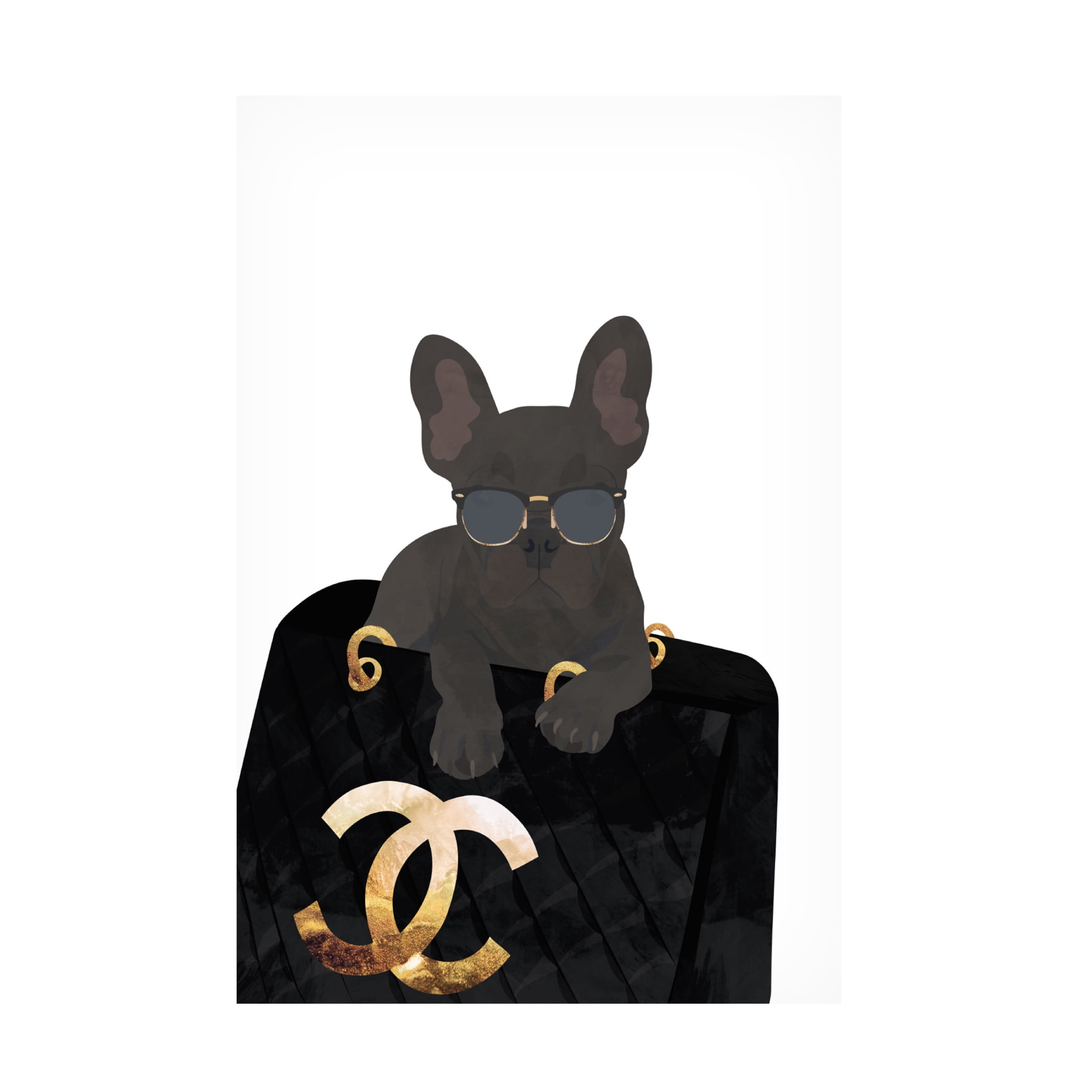 Trademark Fine Art Sarah Manovski  Frenchie in the bag Canvas Wall Art