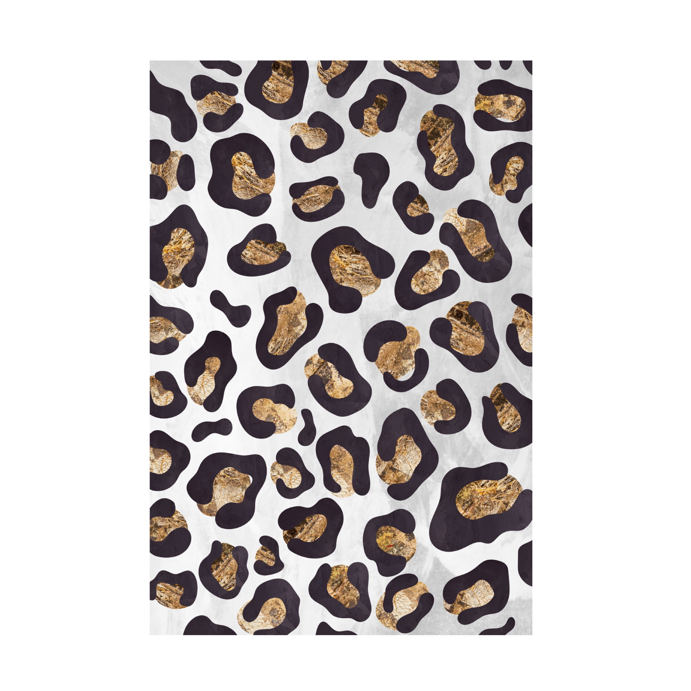 Trademark Fine Art Sarah Manovski Gold Black leopard print Canvas Wall Art
