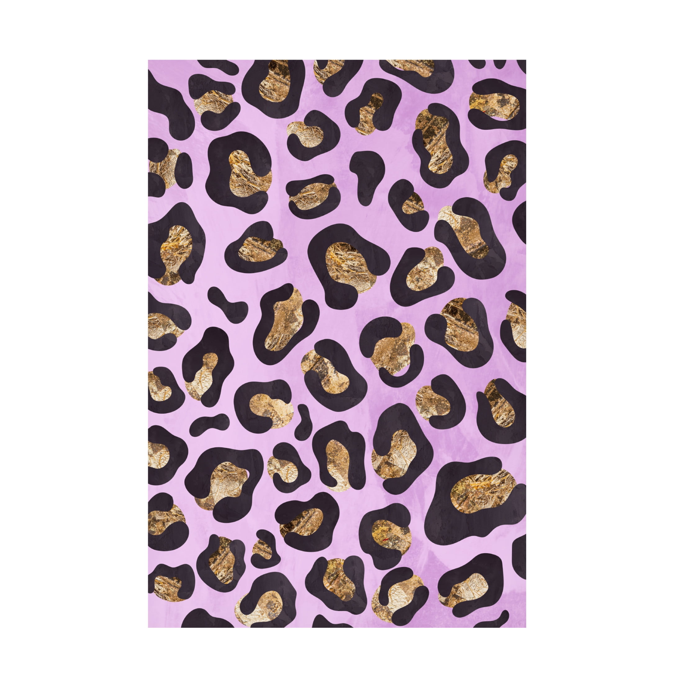 Trademark Fine Art Sarah Manovski  Gold leopard print pink Canvas Wall Art