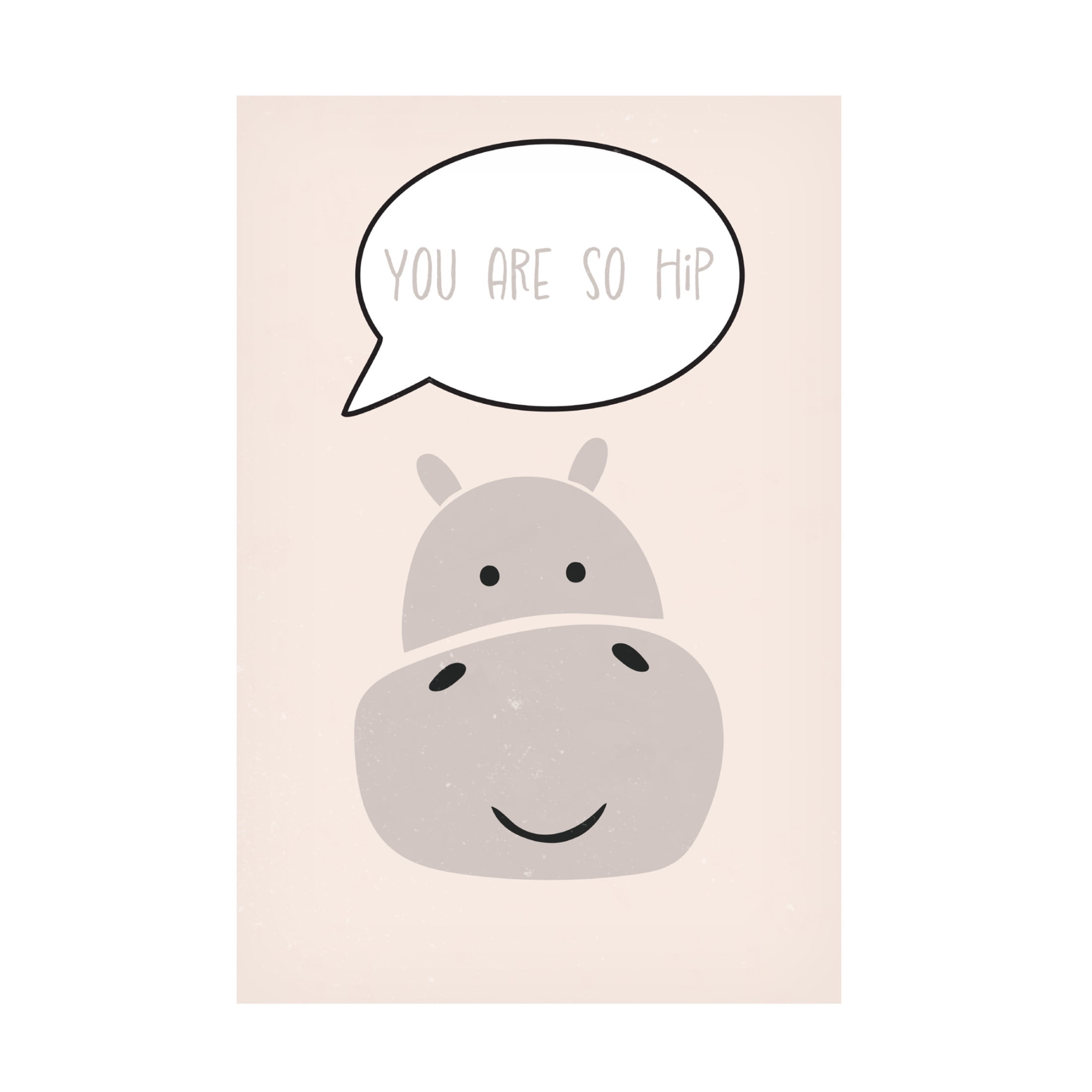 Trademark Fine Art Sarah Manovski Hippo nursery print Canvas Wall Art