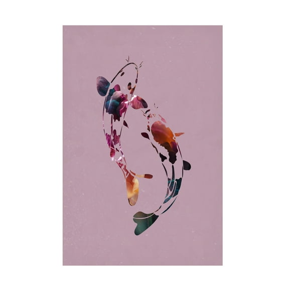 Trademark Fine Art Sarah Manovski  Koi Fish Abstract Canvas Wall Art