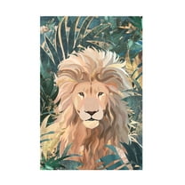Trademark Fine Art Sarah Manovski  Lion Jungle 2 Canvas Wall Art