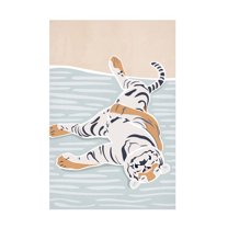 Trademark Fine Art Sarah Manovski Scandi Sleeping Tiger Children's Art Canvas Wall Art
