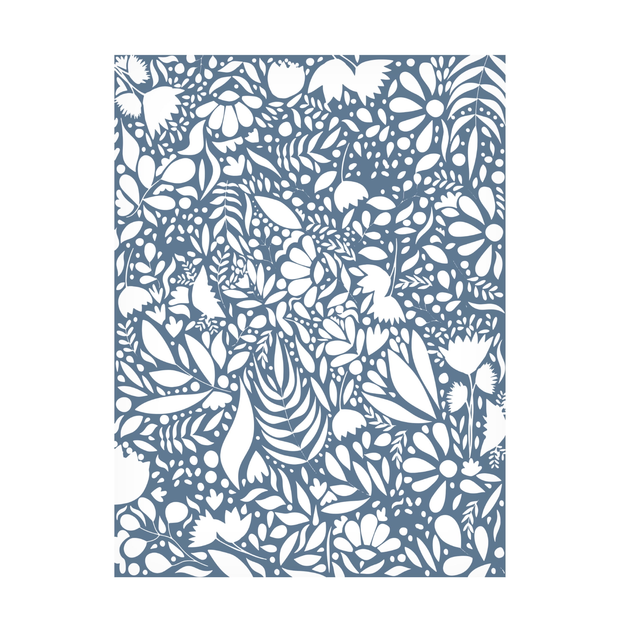 Trademark Fine Art Sarah Manovski  Scandi blue white pattern 1 Canvas Wall Art