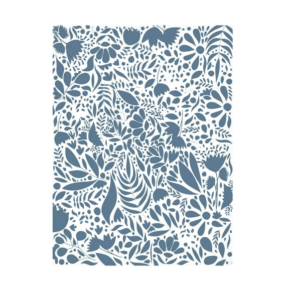Trademark Fine Art Sarah Manovski Scandi blue white pattern 2 Canvas Wall Art