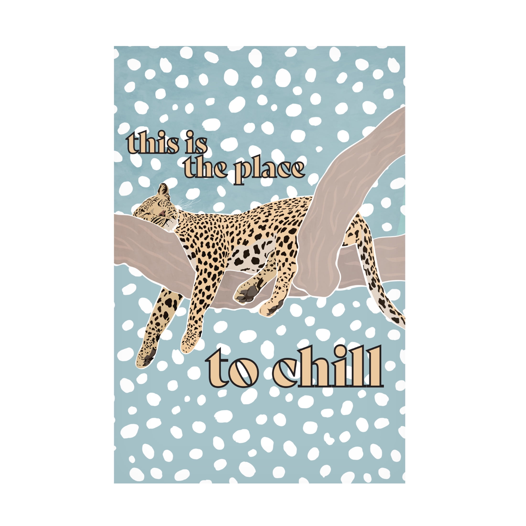 Trademark Fine Art Sarah Manovski This Is the Place To Chill Leopard Kids Print Canvas Wall Art