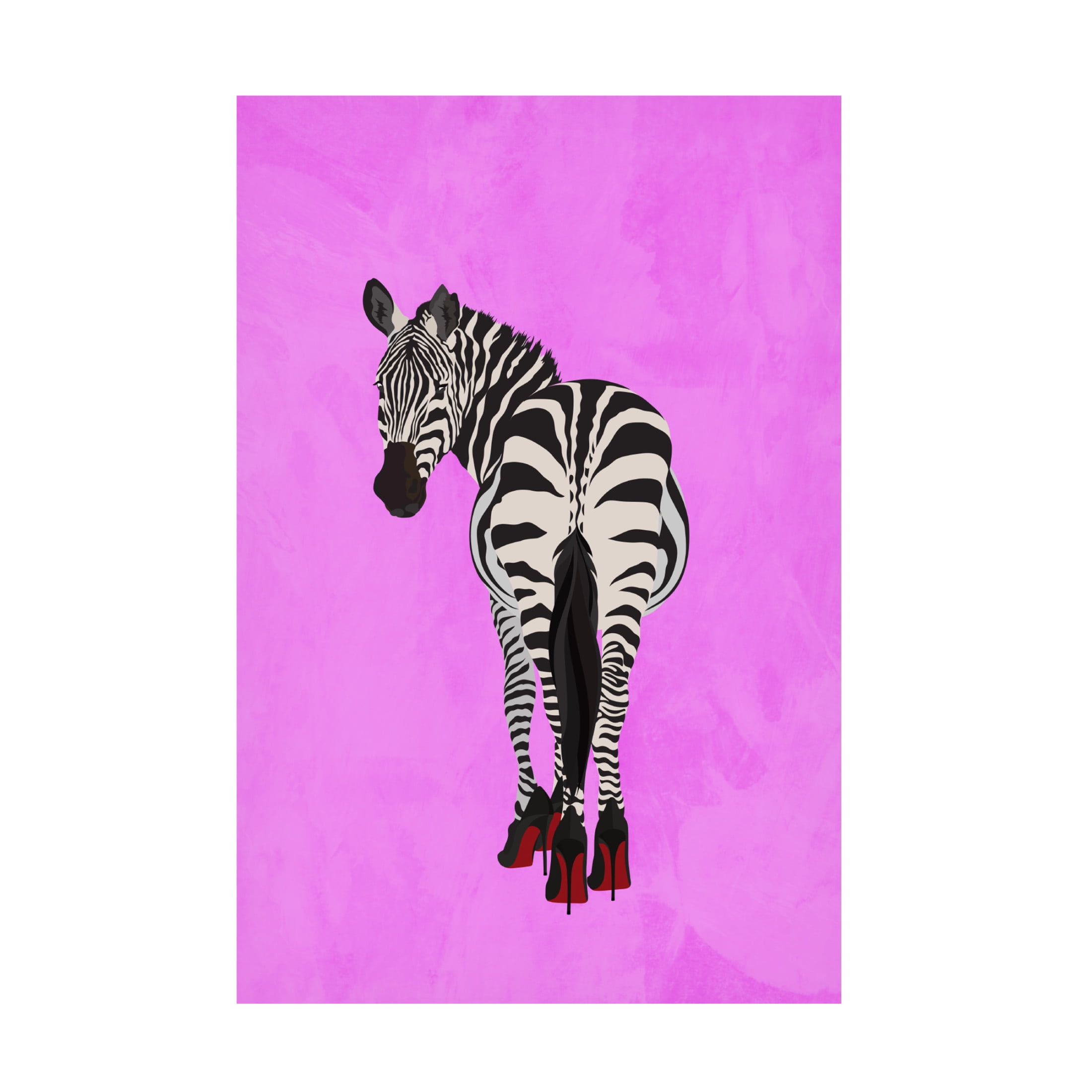 Trademark Fine Art Sarah Manovski Zebra Shoes pink Canvas Wall Art