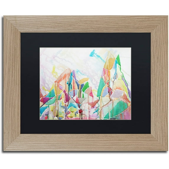 Trademark Fine Art "Saramati" Canvas Art by Lauren Moss Black Matte, Birch Frame