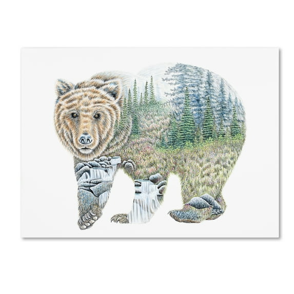 Trademark Fine Art 'Scenic Bear' Canvas Art by Michelle Faber
