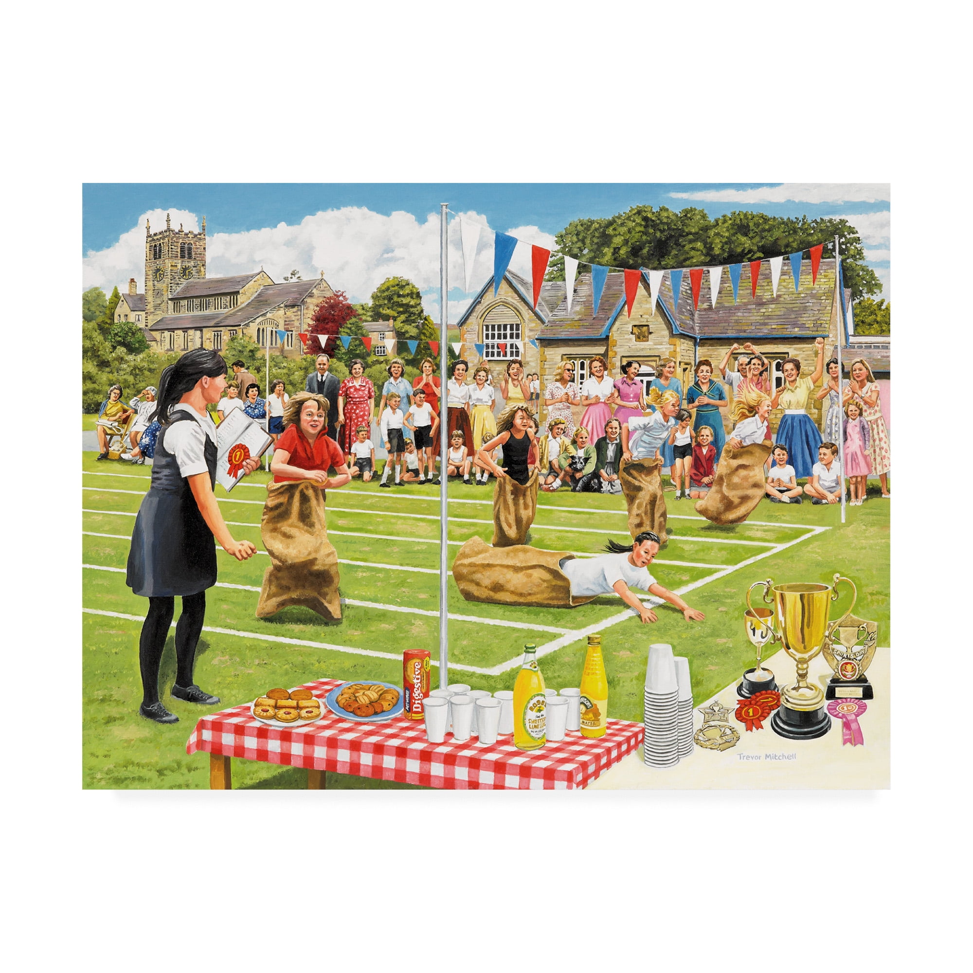 Trademark Fine Art 'School Sports Day' Canvas Art by Trevor Mitchell