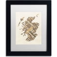 thumbnail image 1 of Trademark Fine Art "Scotland Typography Text Map 6" Canvas Art by Michael Tompsett, White Matte, Black Frame, 1 of 4
