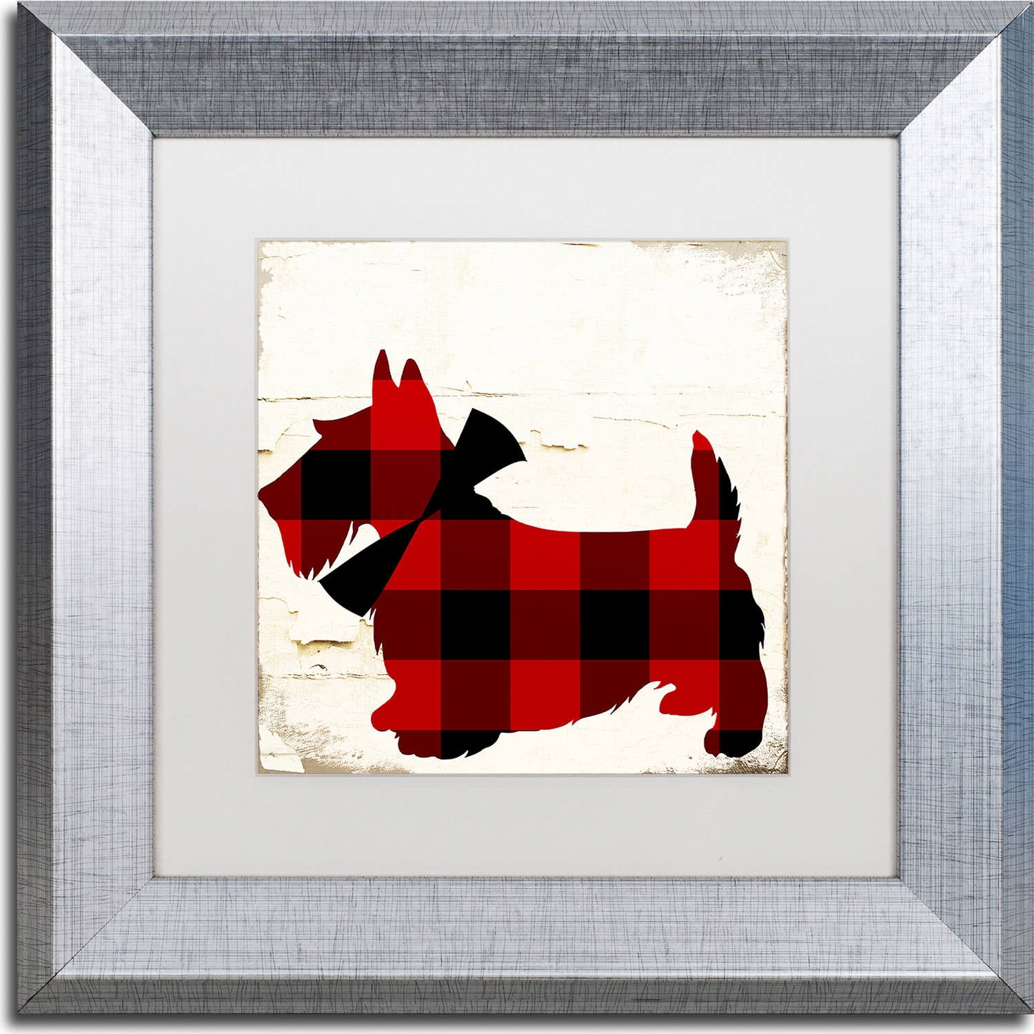Trademark Fine Art "Scotty I" Canvas Art by Color Bakery, White Matte, Silver Frame