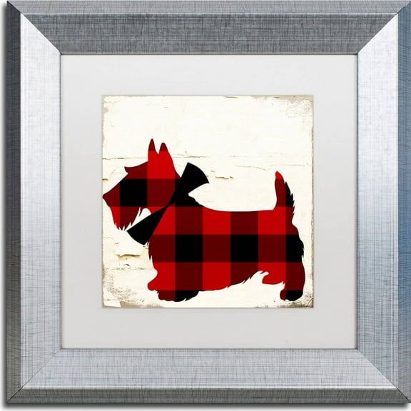 Trademark Fine Art "Scotty I" Canvas Art by Color Bakery, White Matte, Silver Frame