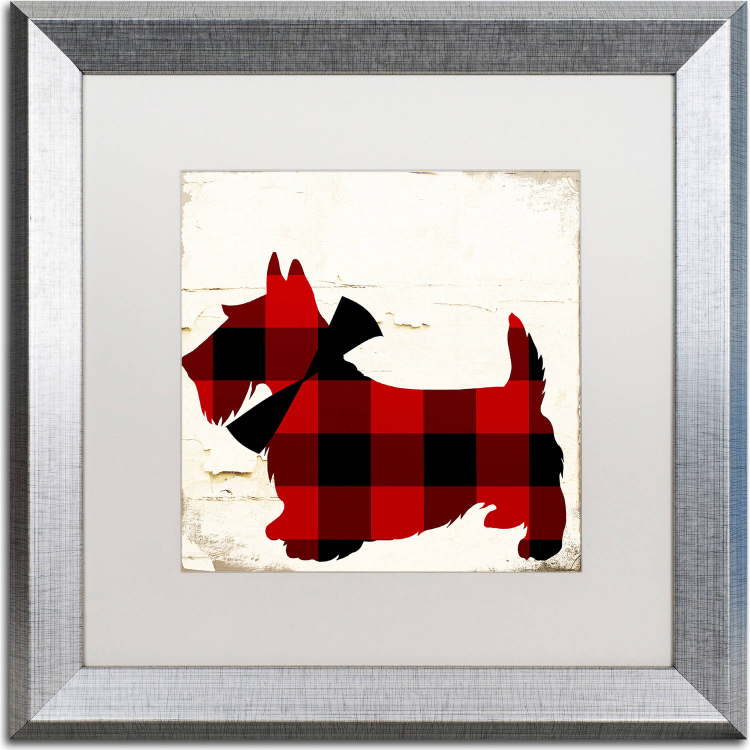 Trademark Fine Art "Scotty I" Canvas Art by Color Bakery, White Matte, Silver Frame
