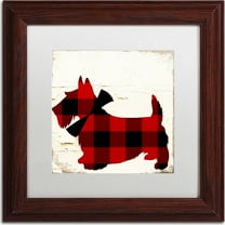 Trademark Fine Art "Scotty I" Canvas Art by Color Bakery, White Matte, Wood Frame