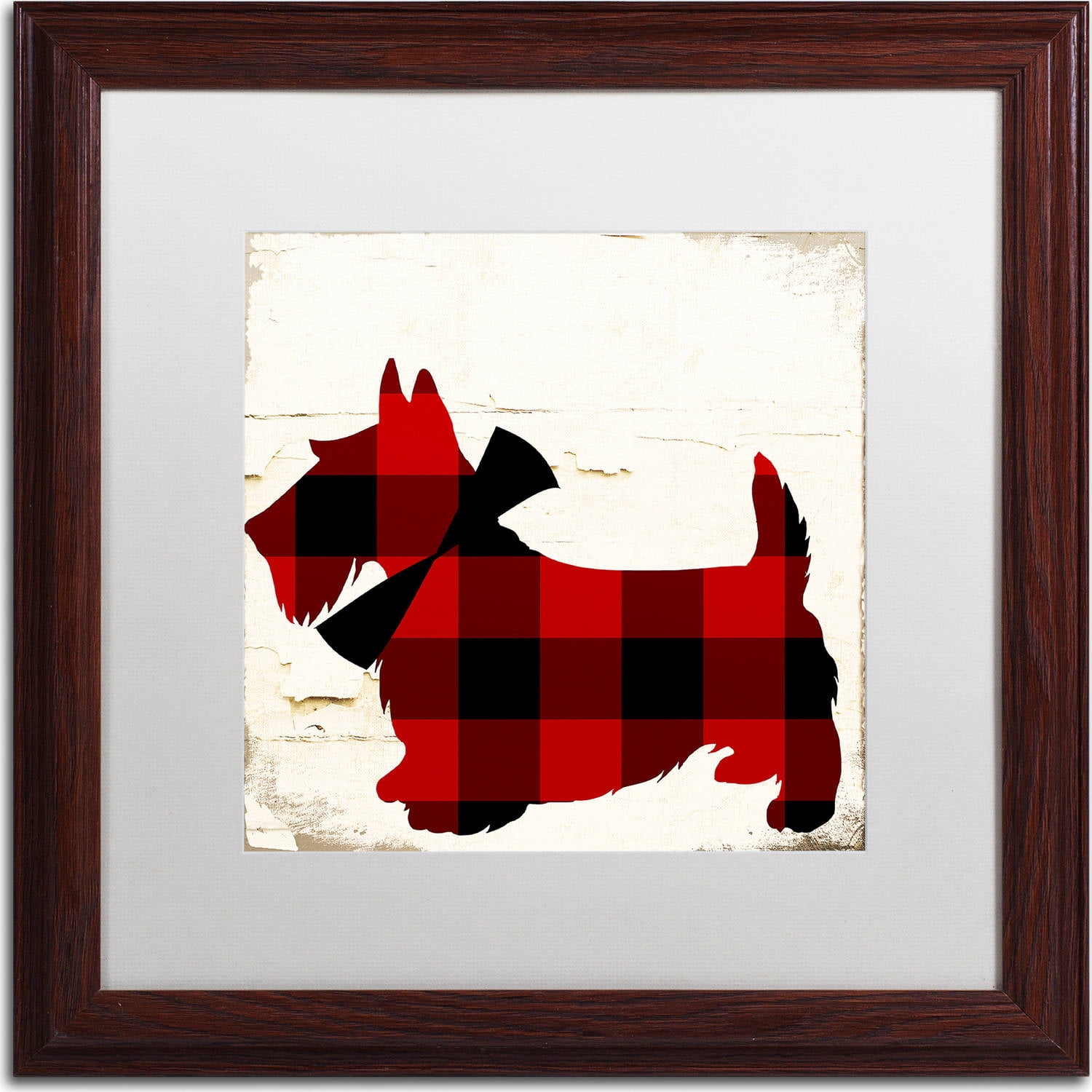 Trademark Fine Art "Scotty I" Canvas Art by Color Bakery, White Matte, Wood Frame