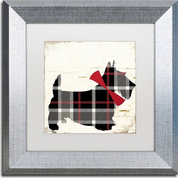 Trademark Fine Art "Scotty II" Canvas Art by Color Bakery, White Matte, Silver Frame