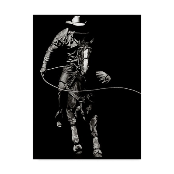 Trademark Fine Art 'Scratchboard Rodeo VIII' Canvas Art by Julie T. Chapman