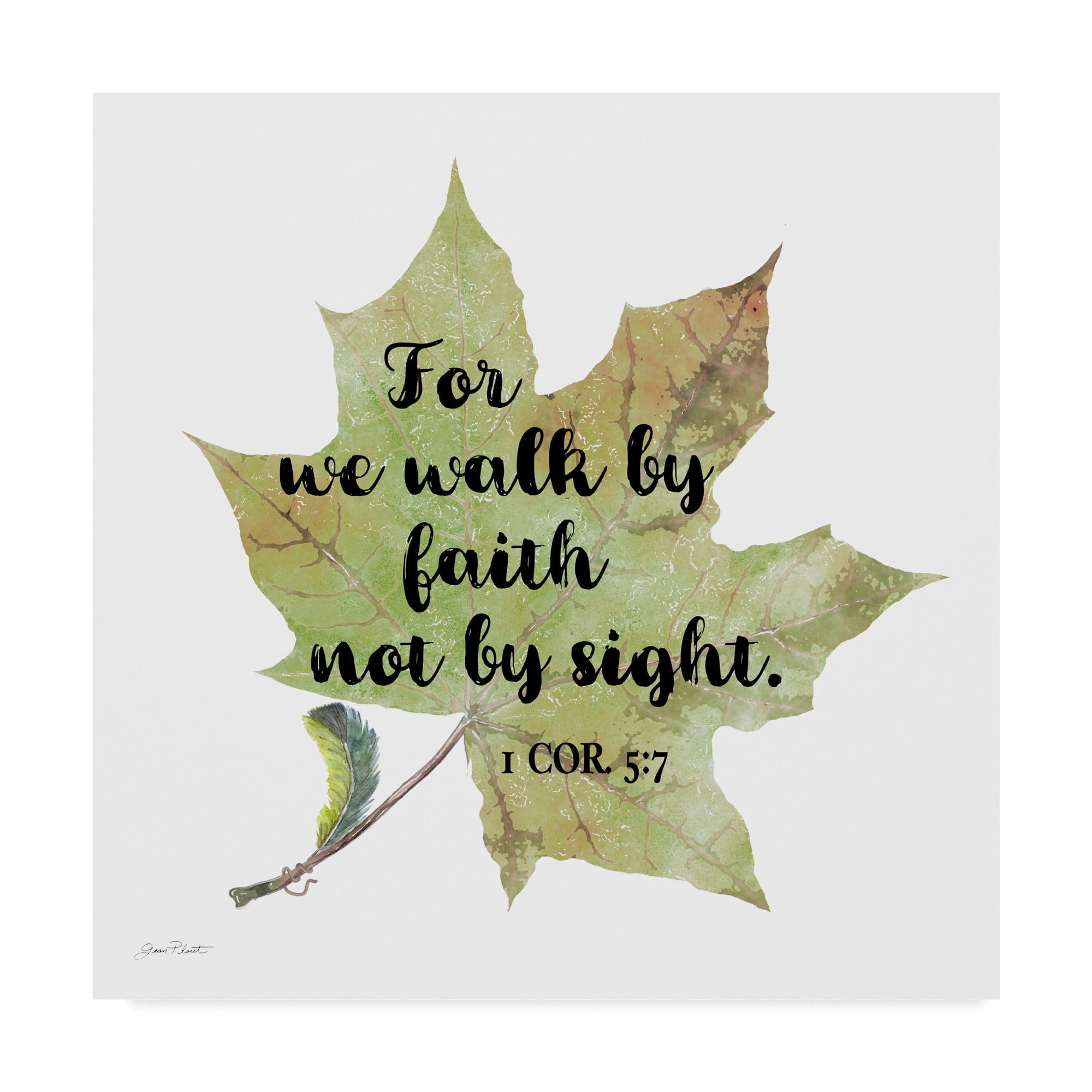 Trademark Fine Art 'Scripture Leaf 1' Canvas Art by Jean Plout