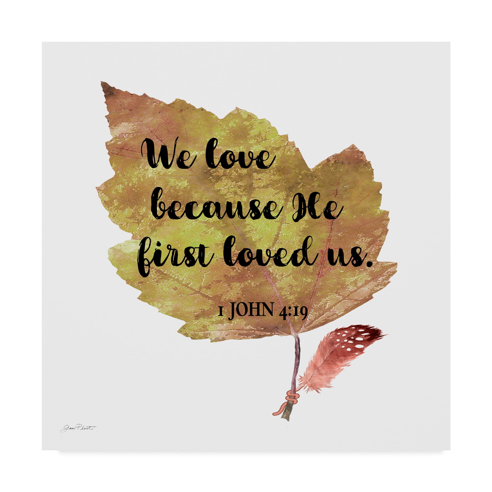 Trademark Fine Art 'Scripture Leaf 3' Canvas Art by Jean Plout